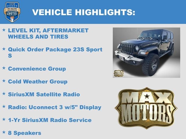 2019 Jeep Wrangler Unlimited Sport S