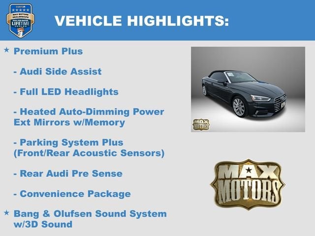 2018 Audi A5 Cabriolet Premium Plus