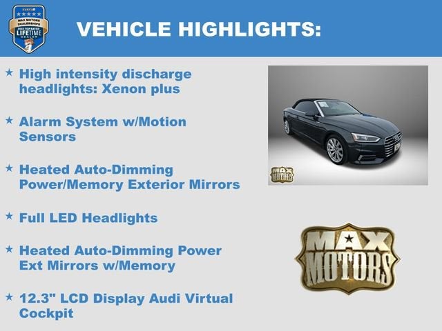 2018 Audi A5 Cabriolet Premium Plus