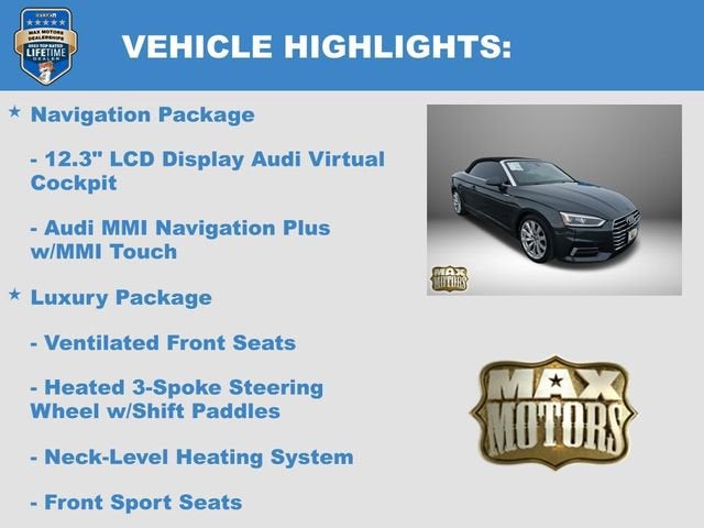 2018 Audi A5 Cabriolet Premium Plus