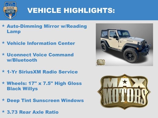2016 Jeep Wrangler Willys Wheeler