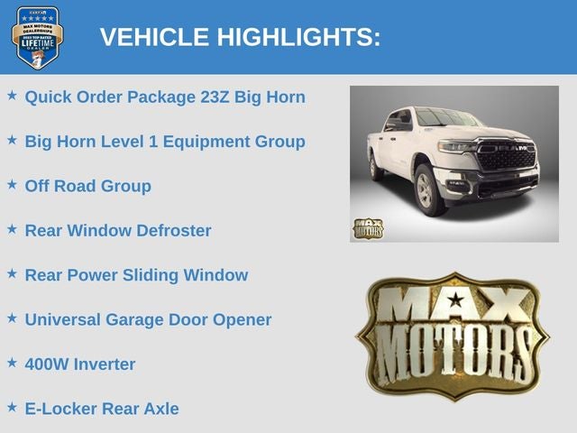 2025 RAM 1500 Big Horn/Lone Star